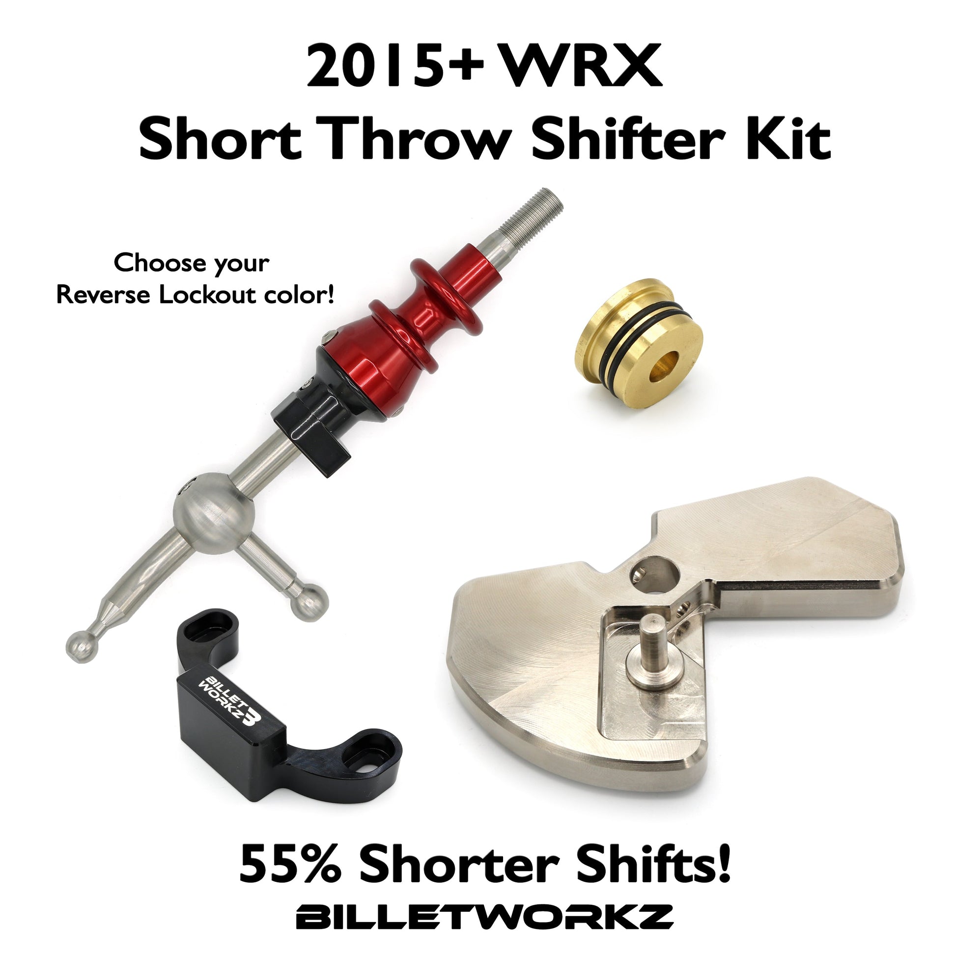 Billetworkz Short Throw Shifter Kit ā Subaru WRX 2015ā2025 / Crosstrek 2018+