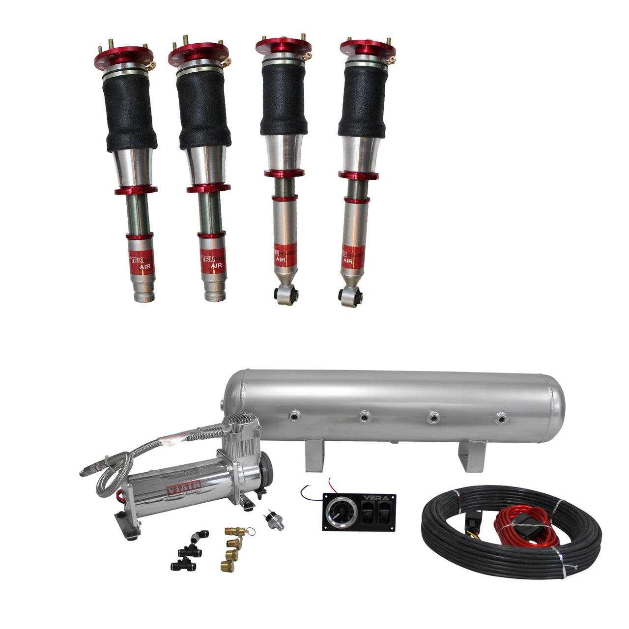 AirPlus Air Struts w/ VERA Essential Management For 97-99 Acura CL 90-97 Honda Accord FWD TruHart