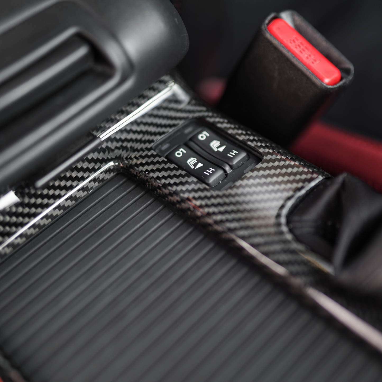 JDMuscle 15-21 STI Tanso Dry Carbon Fiber Cup Holder Cover