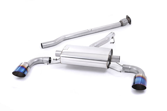 Milltek Secondary Cat-Back {Non-resonated (louder). "Burnt" Titanium Tips} for Subaru BRZ 2.0-litre (2012 to 2021)