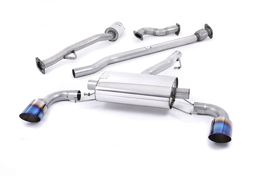 Milltek Primary Cat-Back {Non-resonated (louder). "Burnt" Titanium Tips} for Subaru BRZ 2.0-litre (2012 to 2021)