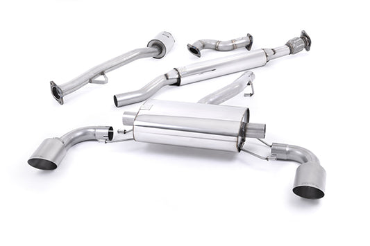Milltek Primary Cat-Back {Resonated (quieter). Brushed Titanium Tips} for Subaru BRZ 2.0-litre (2012 to 2021)