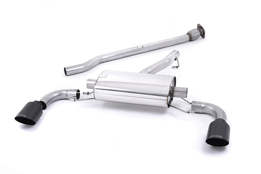 Milltek Secondary Cat-Back {Non-resonated (louder). Ceramic Black Tips} for Subaru BRZ 2.0-litre (2012 to 2021)