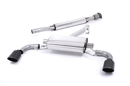 Milltek Secondary Cat-Back {Resonated (quieter). Ceramic Black Tips} for Subaru BRZ 2.0-litre (2012 to 2021)