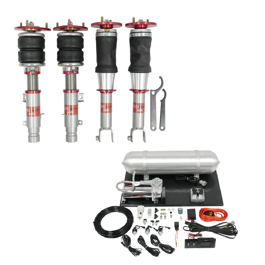 AirPlus Air Struts w/ VERA Evo Management For 15-20 Acura TLX 13-17 Honda Accord TruHart