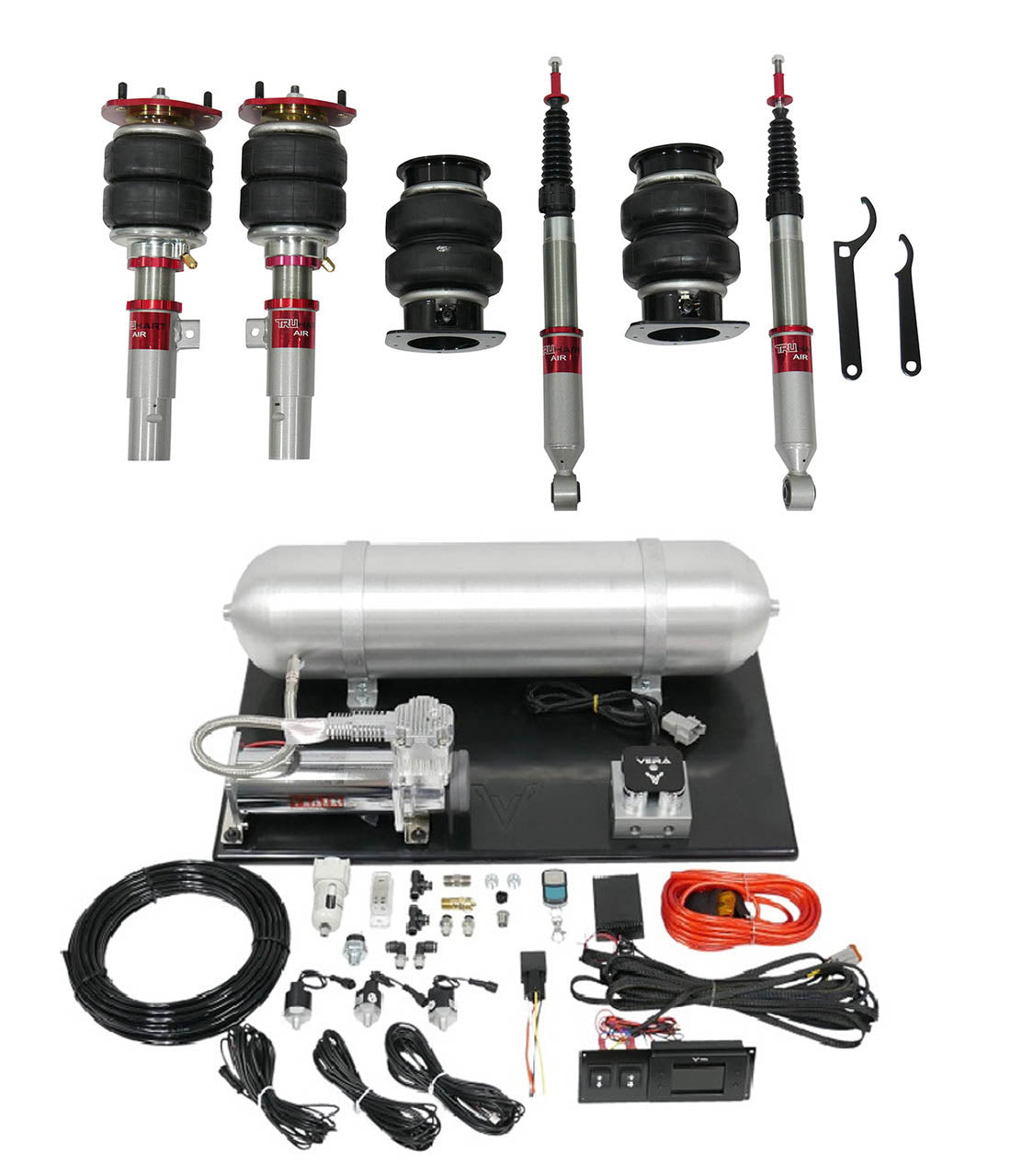 AirPlus Air Struts w/ VERA Evo Management For 23-24 Acura Integra 18-24 Honda Accord 17-24 Honda Civic TruHart