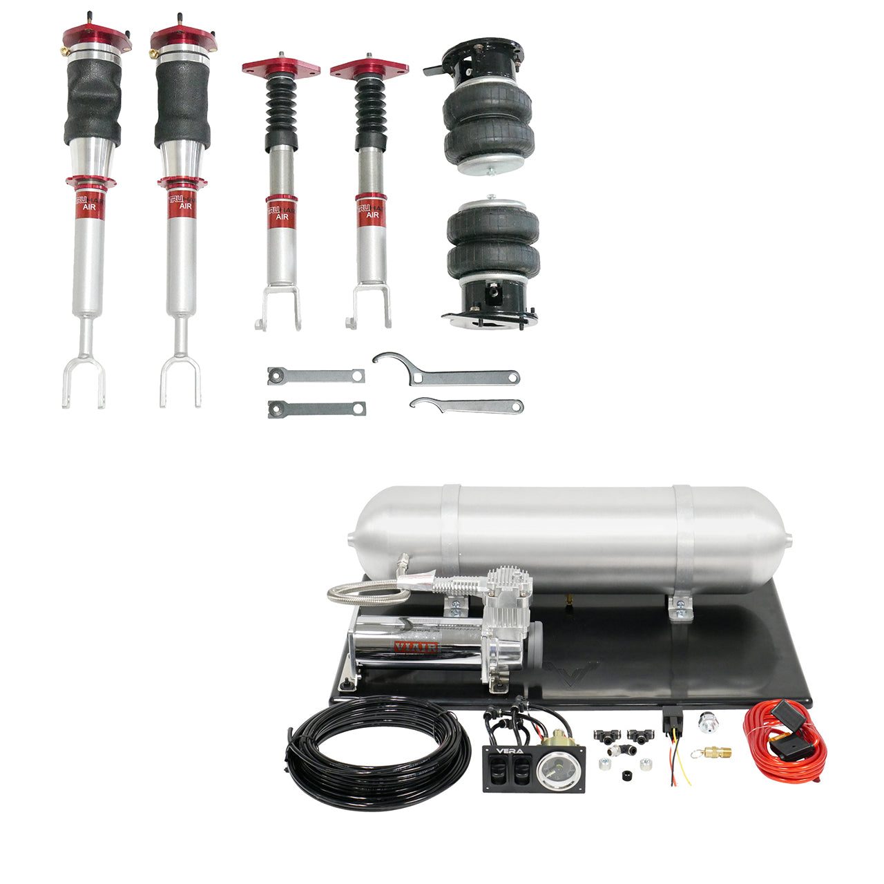 AirPlus Air Struts w/ VERA Basic Management For 03-07 Infiniti G35 03-08 Nissan 350Z RWD TruHart