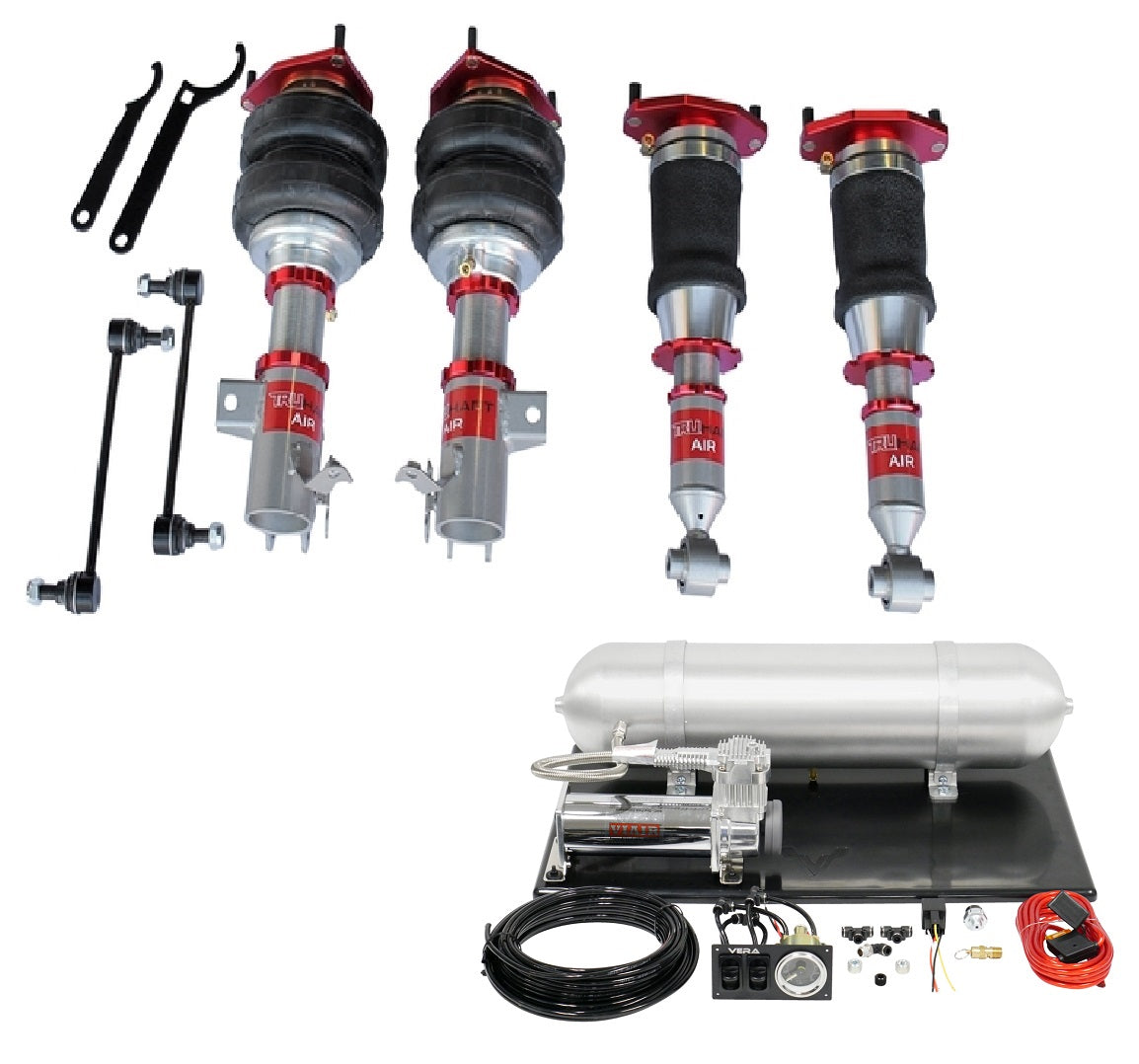 AirPlus Air Struts w/ VERA Basic Management For 12-17 Scion FRS 16+ Scion 86 12+ Subaru BRZ TruHart