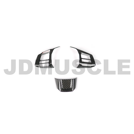 JDMuscle Tanso Carbon Fiber Steering Wheel Covers - 2016-2019* WRX MT / STI